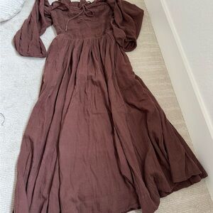 Free People Chocolate love oasis midi Dress